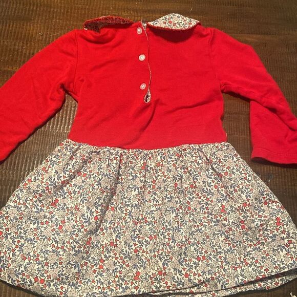 Callie Red Fleece Dress Marco & Lizzy 2T - Picture 9 of 10